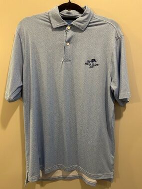 Fairway & Greene The Amelia Island Club Embroidered Patterned Polo Blue Size M